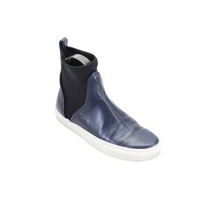 Cedric Charlier Mens Leather Lined High Top Pullover Sneakers Blue Size EUR 37